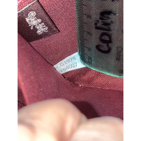 COACH 54007 LARGE WINE CROSSGRAIN LEATHER WALLET - Picture 16 of 16